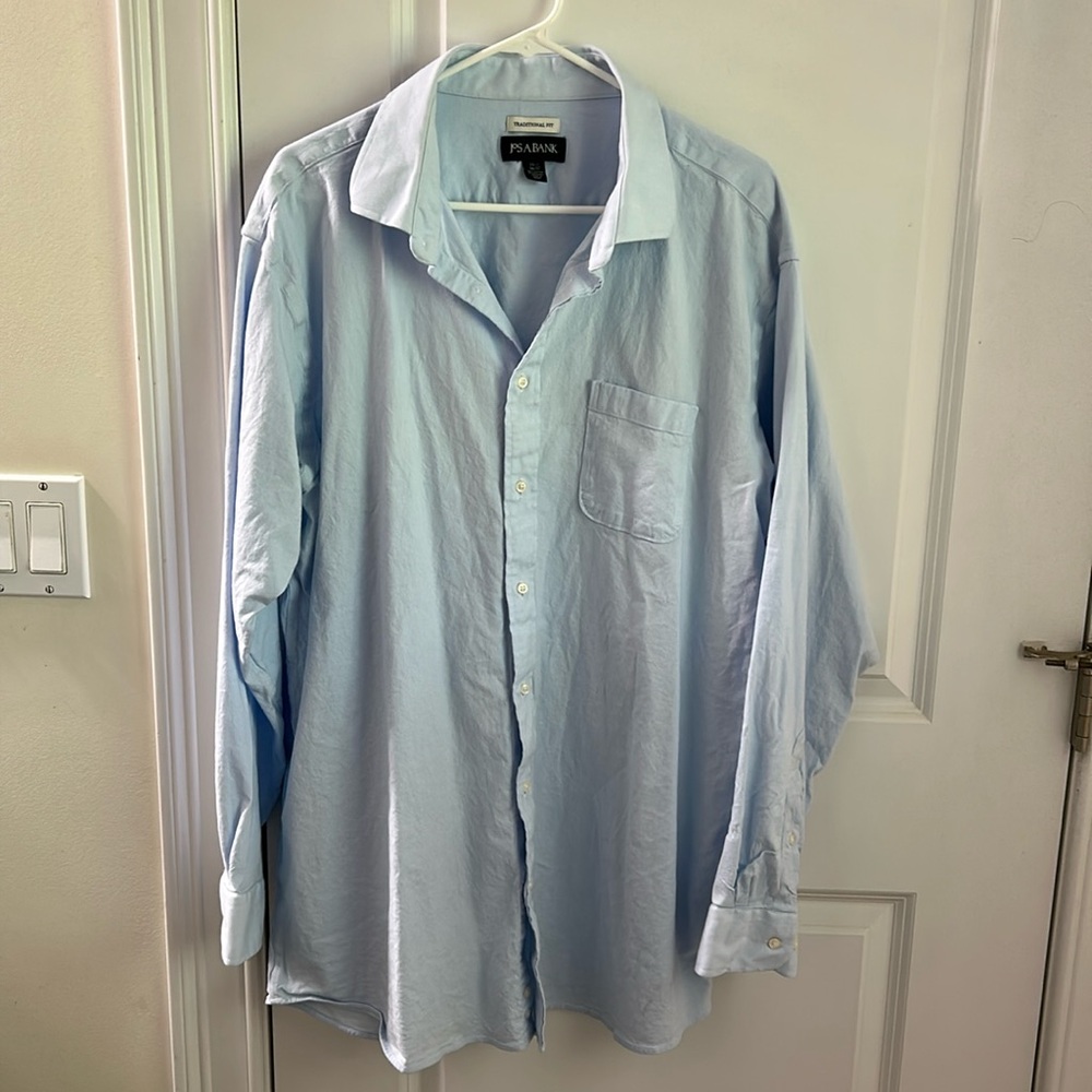 JoS A Bank Men's Dress Shirt Sz 18 1/2 - 36/37
